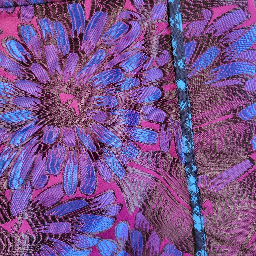 J Crew Mini Skirt in Midnight Floral Brocade Jacquard Size 4 - Picture 5 of 8